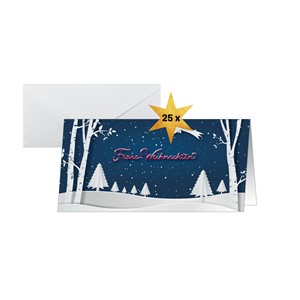 SIGEL DS087 - Weihnachts-Karten (inkl. Umschläge), Pop-up winter landscape, DIN lang quer, 25+25 Stück