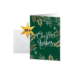 SIGEL DS092 - Weihnachts-Karten (inkl. Umschläge), Christmas wishes, DIN A6 hoch, 25+25 Stück