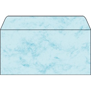 Sigel DU170 - Umschlag, DIN lang, Marmor blau, 90g