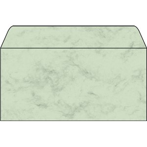 Sigel DU171 - Umschlag, DIN lang, Marmor pastellgrün, 90g