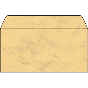 Sigel DU172 - Umschlag, DIN lang, Marmor sandbraun, 90g