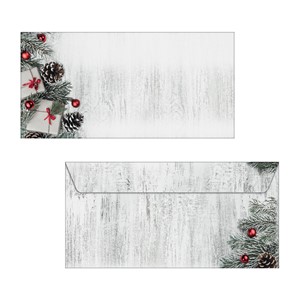 SIGEL DU416 - Weihnachts-Umschlag, Scandinavian Christmas, DIN lang (110x220 mm), 50 Stück