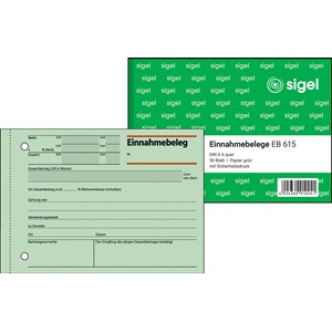Sigel EB615 - Einnahmebeleg