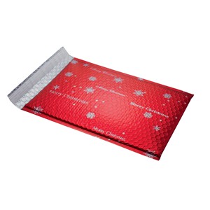 Sigel GB107 - Weihnachts-Luftpolstertaschen, Red Snowflake