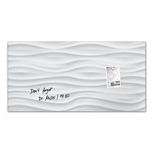 Sigel GL260 - Glas-Magnetboard artverum®, Design White-Wave, 91x46 cm