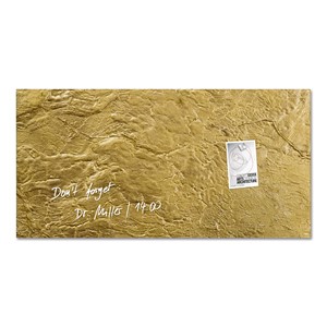 Sigel GL266 - Glas-Magnetboard artverum®, Design Metallic-Gold, 91x46 cm