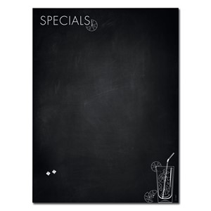 SIGEL GL276 - Glas-Magnettafel Artverum 120x90 cm Design Menütafel schwarz, weiß, matt