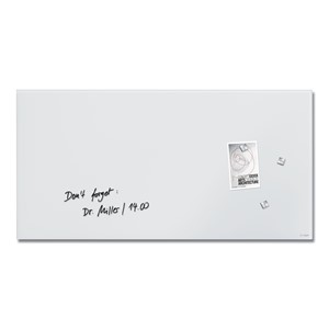 SIGEL GL546 - Glas-Whiteboard Magnettafel Artverum 91x46 cm, Super-weiß, matt
