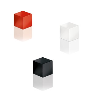 Sigel GL726 - SuperDym-Magnete C5 "Strong", Cube-Design, schwarz, weiß, rot, 3er Pack