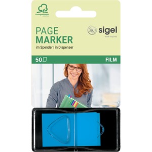 Sigel HN484 - Z-Marker, Film, neonblau im Spender, 25x 45 mm