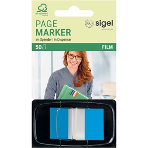 Sigel HN492 - Z-Marker, Film, Color-Tip, blau im Spender, 25x 43 mm