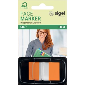 Sigel HN494 - Z-Marker, Film, Color-Tip, orange im Spender, 25x 43 mm