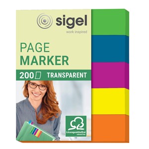 Sigel HN615 - Haftmarker-Film Mini, reißfest, halbtransparent, 5 Farben