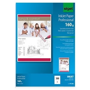 Sigel IP383 - Brilliant Quality InkJet-Papier matt A3, 160g