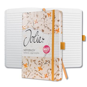 SIGEL JN341 - Notizbuch Tagebuch Jolie, Hardcover, orange/grün, liniert, ca. A5
