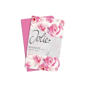 Sigel JN700 - Notizhefte Jolie®, Softcover, Pink Rose, liniert, 2 Notizhefte im Set, ca. A6
