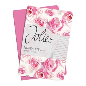 Sigel JN701 - Notizhefte Jolie®, Softcover, Pink Rose, liniert, 2 Notizhefte im Set, ca. A5