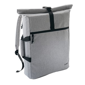 SIGEL MI301 - Move it Office Rucksack / Laptop Tasche, grau, 50x40x4 cm, für Office Box S