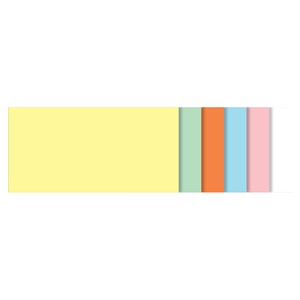 Sigel MU100 - Moderationskarten, gelb, grün, orange, blau, rosa, weiß, 100x200 mm, 250 Blatt