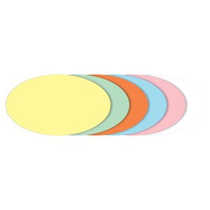 Sigel MU102 - Moderationskarten, gelb, grün, orange, blau, rosa, weiß, 190x110 mm, 250 Blatt