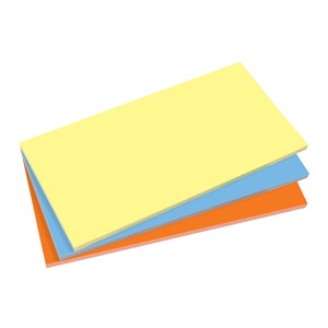 Sigel MU134 - Static Notes, farbl. sort. ( gelb, blau, orange), 100x200 mm, 3 Blocks à 100 Blatt