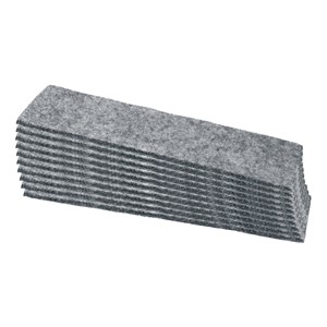 Sigel MU205 - Filzstreifen für Board-Eraser, grau, 145x45x2 mm, 10 Stück