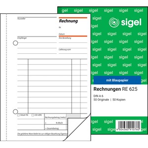 Sigel RE625 - Rechnung A6, 2-fach