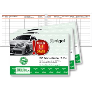 Sigel T1179 - 2 + 1 Aktion Fahrtenbuch