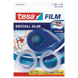 tesa 57859-00000 - film® kristall-klar, 10 m x 19 mm + Handabroller