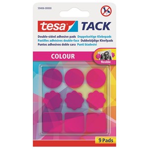tesa 59406-00000 - ® TACK Doppelseitige Klebepads, pink