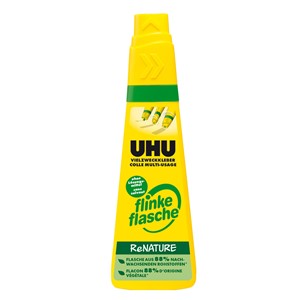UHU 46370 - Vielzweckkleber flinke flasche ReNATURE, Nachfüllflasche, 100 g